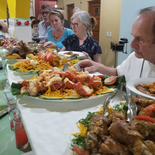 Buffet en Casona Guevara, Santa Clara Cuba.