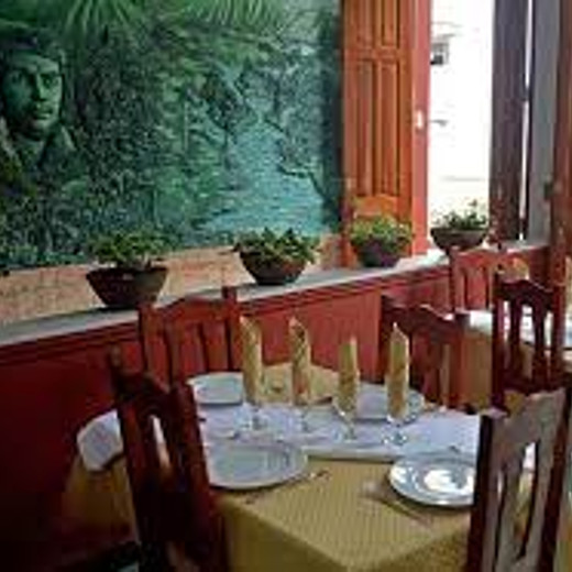Salon at Casona Guevara's restaurant, Santa Clara, Cuba.